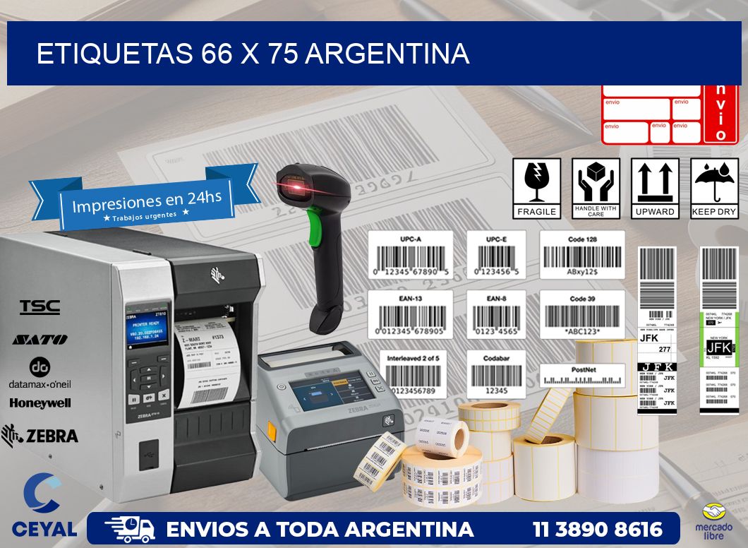 ETIQUETAS 66 x 75 ARGENTINA