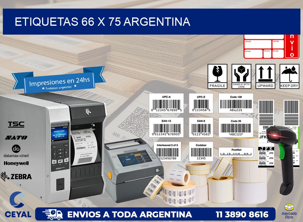 ETIQUETAS 66 x 75 ARGENTINA