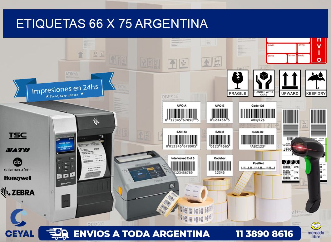 ETIQUETAS 66 x 75 ARGENTINA