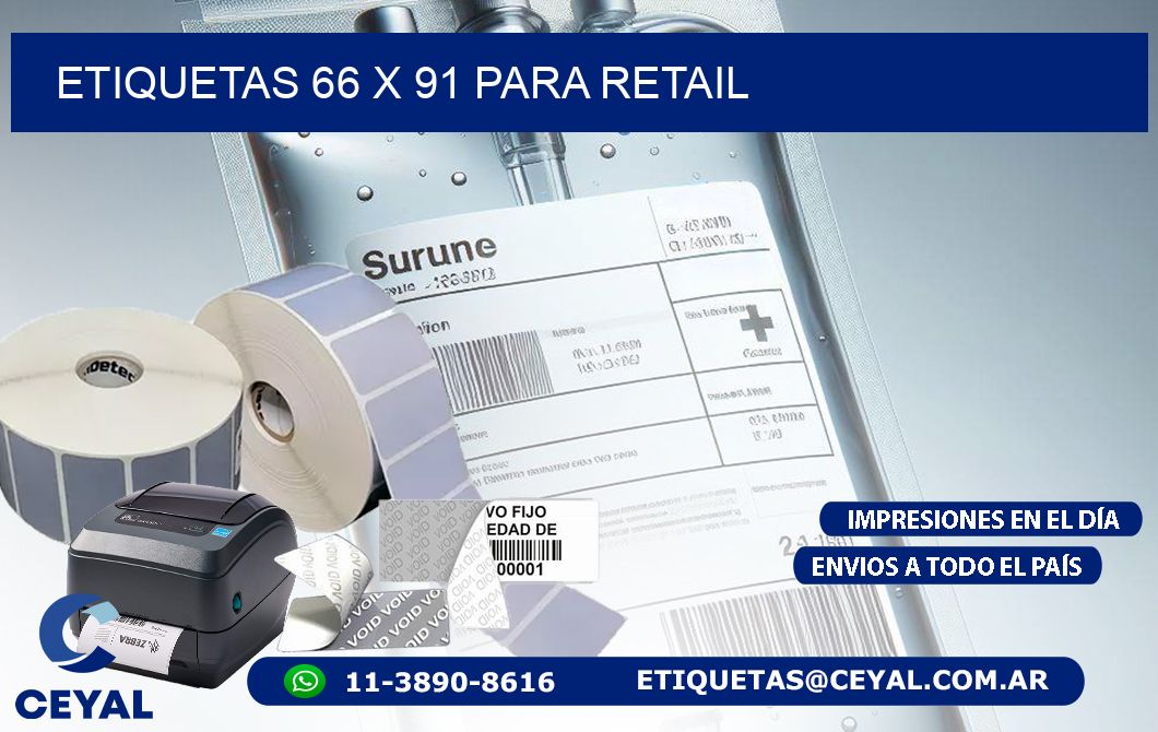 ETIQUETAS 66 x 91 PARA RETAIL