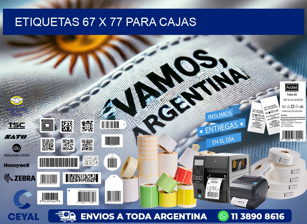 ETIQUETAS 67 x 77 PARA CAJAS