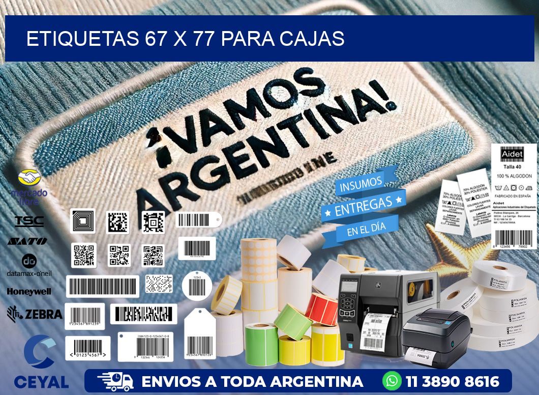 ETIQUETAS 67 x 77 PARA CAJAS