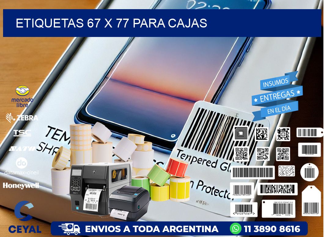 ETIQUETAS 67 x 77 PARA CAJAS