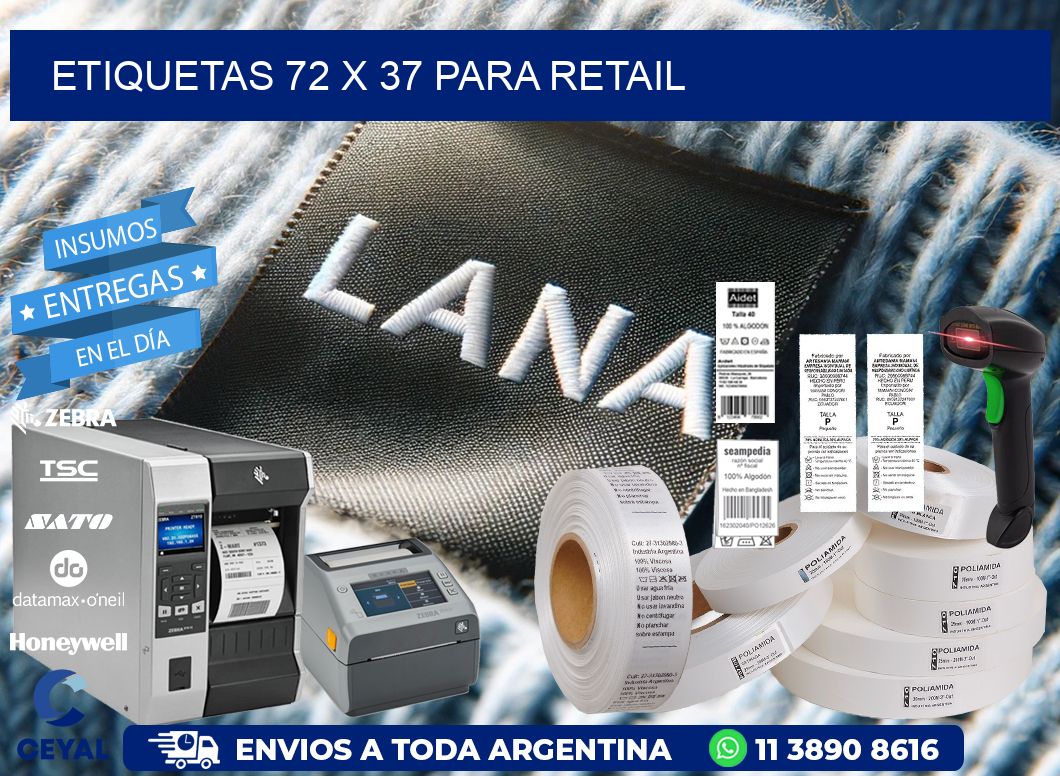 ETIQUETAS 72 x 37 PARA RETAIL