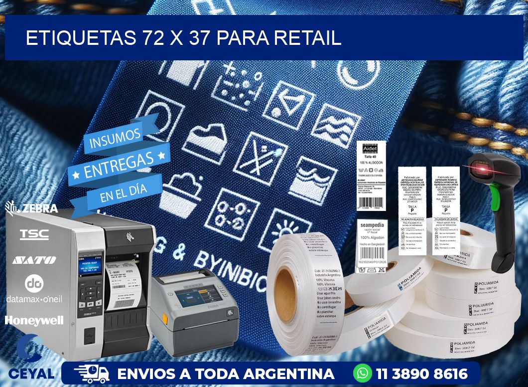 ETIQUETAS 72 x 37 PARA RETAIL