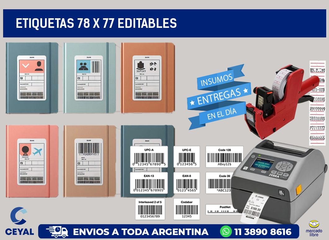 ETIQUETAS 78 x 77 EDITABLES