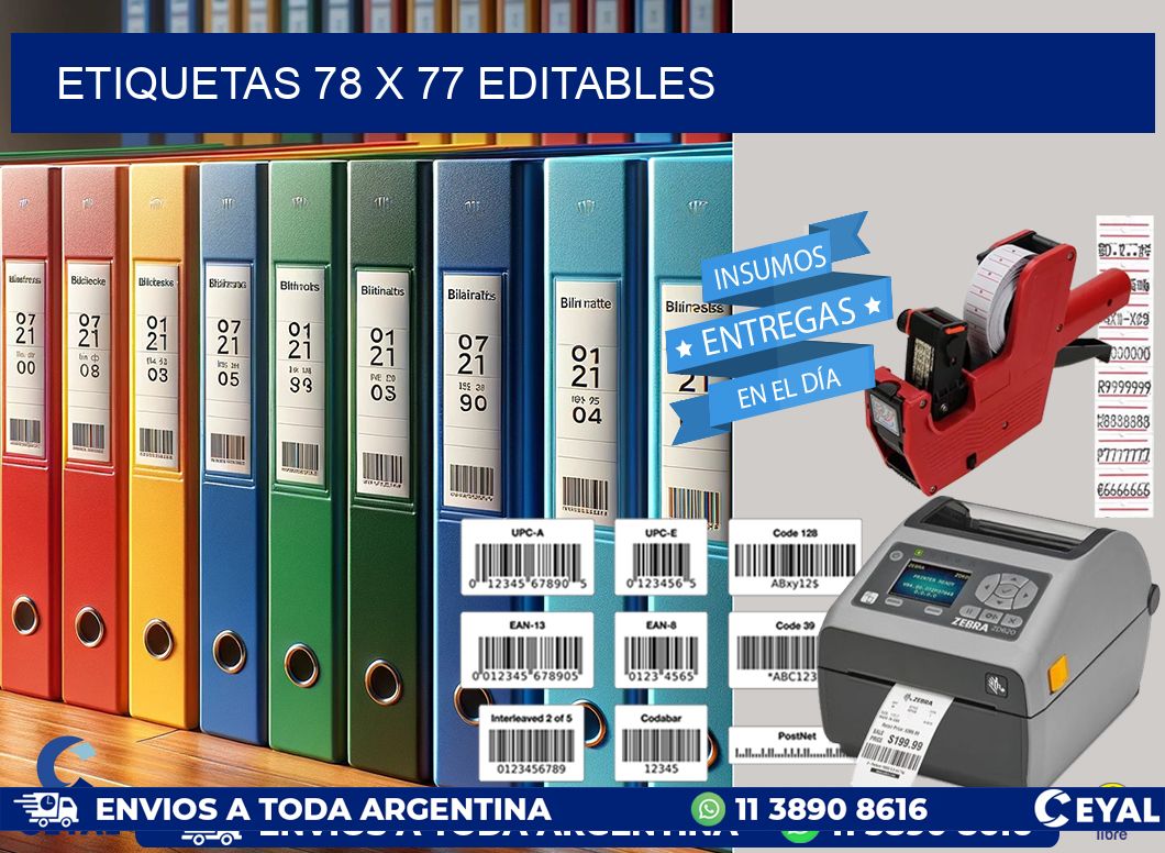 ETIQUETAS 78 x 77 EDITABLES