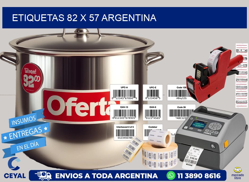 ETIQUETAS 82 x 57 ARGENTINA