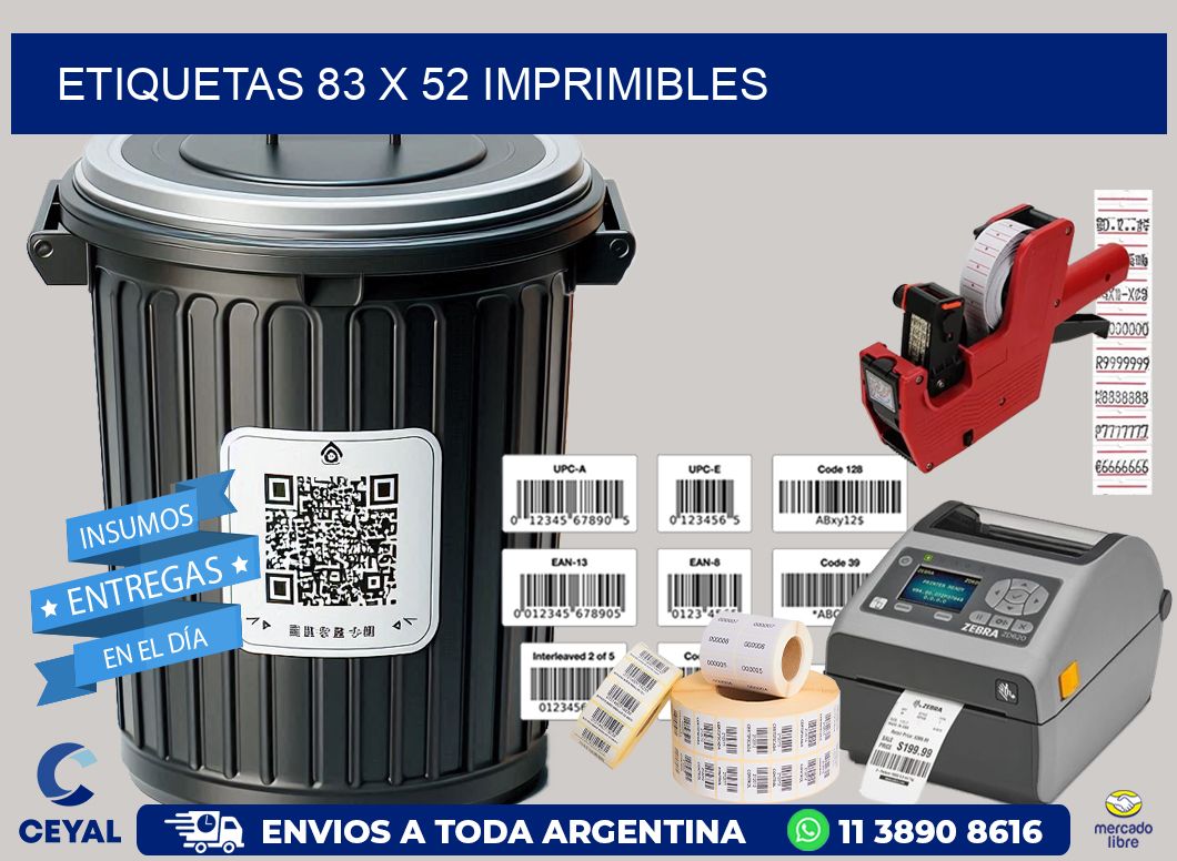 ETIQUETAS 83 x 52 IMPRIMIBLES