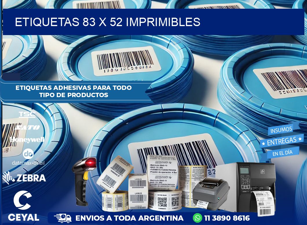 ETIQUETAS 83 x 52 IMPRIMIBLES