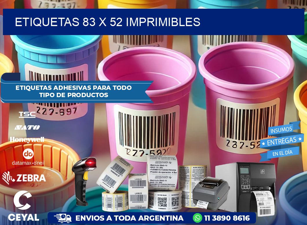 ETIQUETAS 83 x 52 IMPRIMIBLES