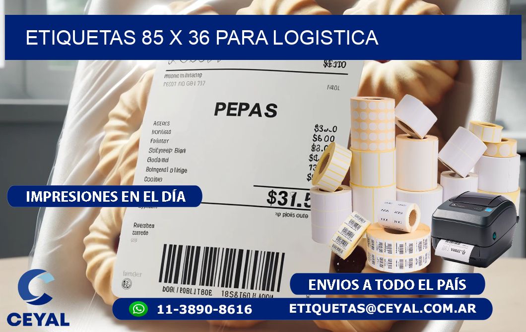 ETIQUETAS 85 x 36 PARA LOGISTICA