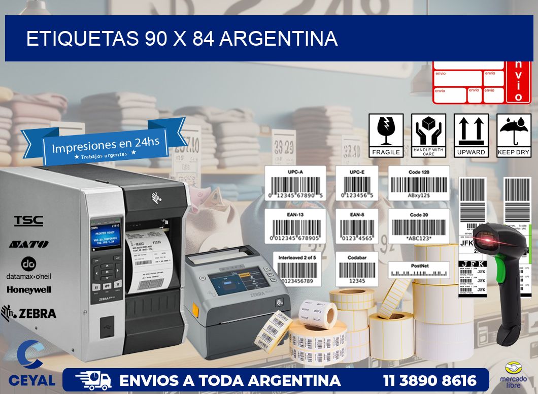 ETIQUETAS 90 x 84 ARGENTINA