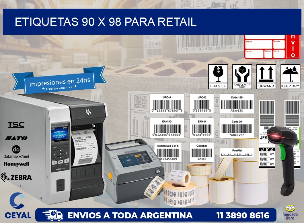 ETIQUETAS 90 x 98 PARA RETAIL