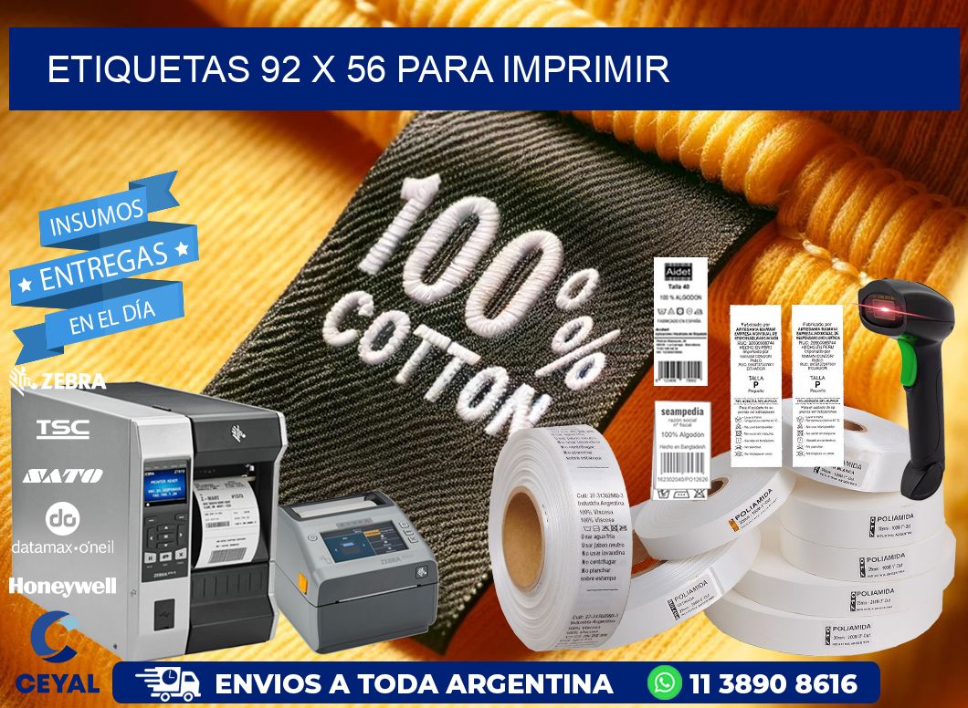 ETIQUETAS 92 x 56 PARA IMPRIMIR