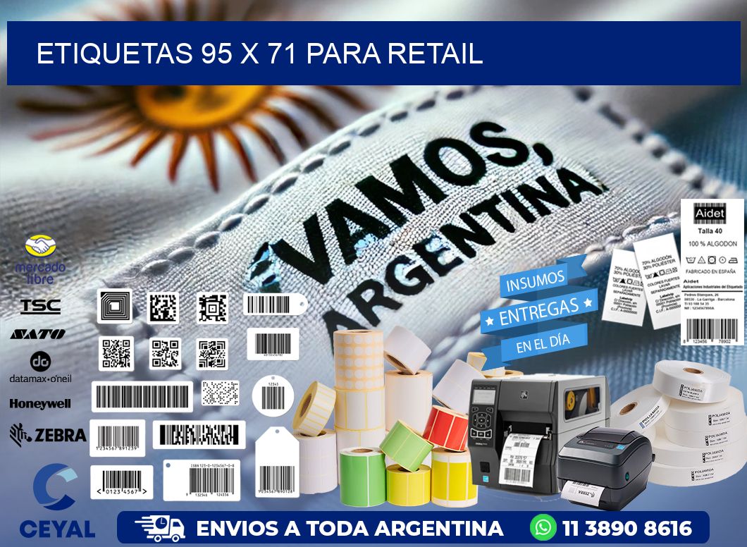 ETIQUETAS 95 x 71 PARA RETAIL