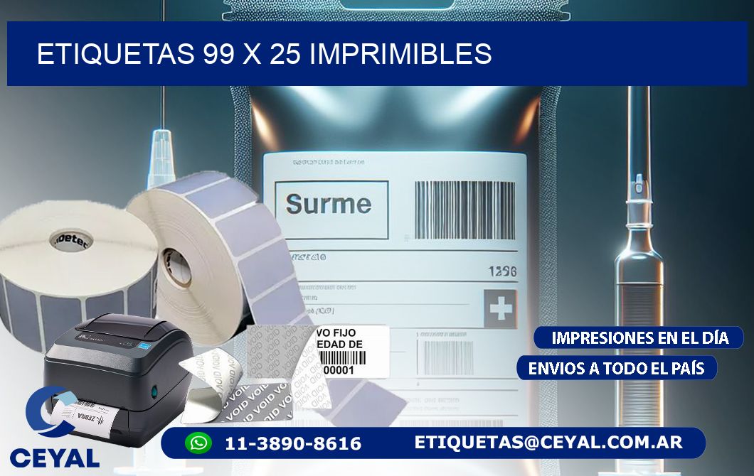 ETIQUETAS 99 x 25 IMPRIMIBLES