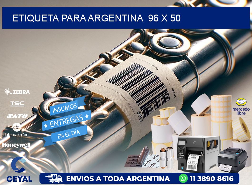 etiqueta para Argentina  96 x 50