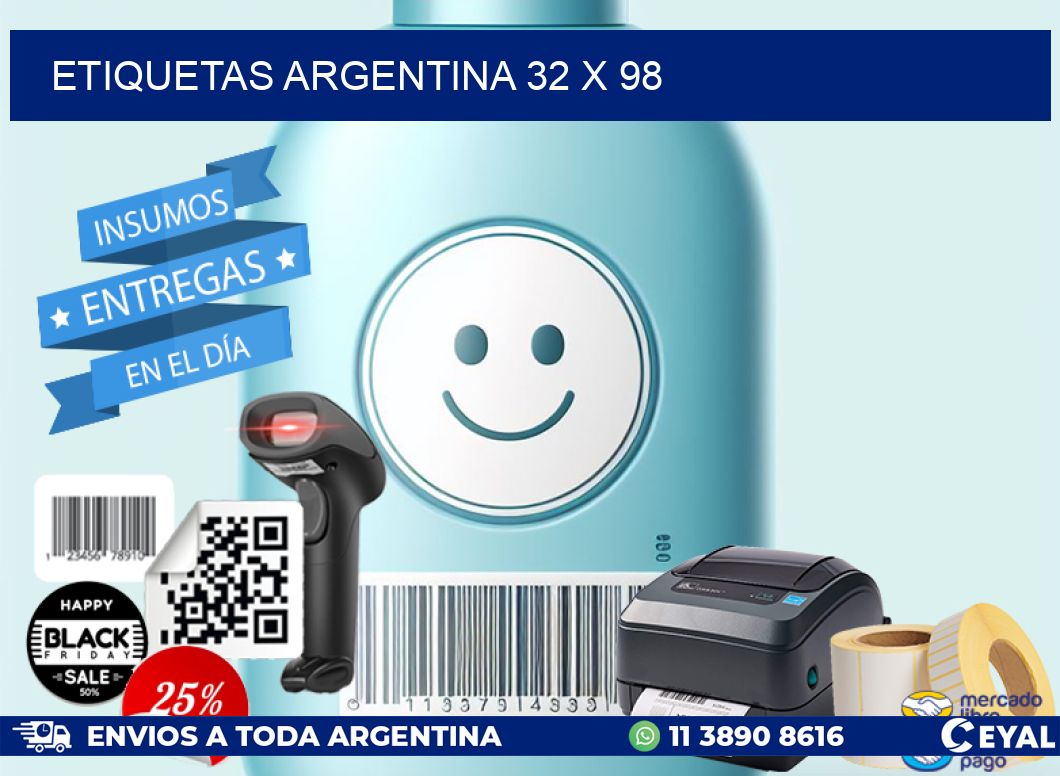 etiquetas argentina 32 x 98