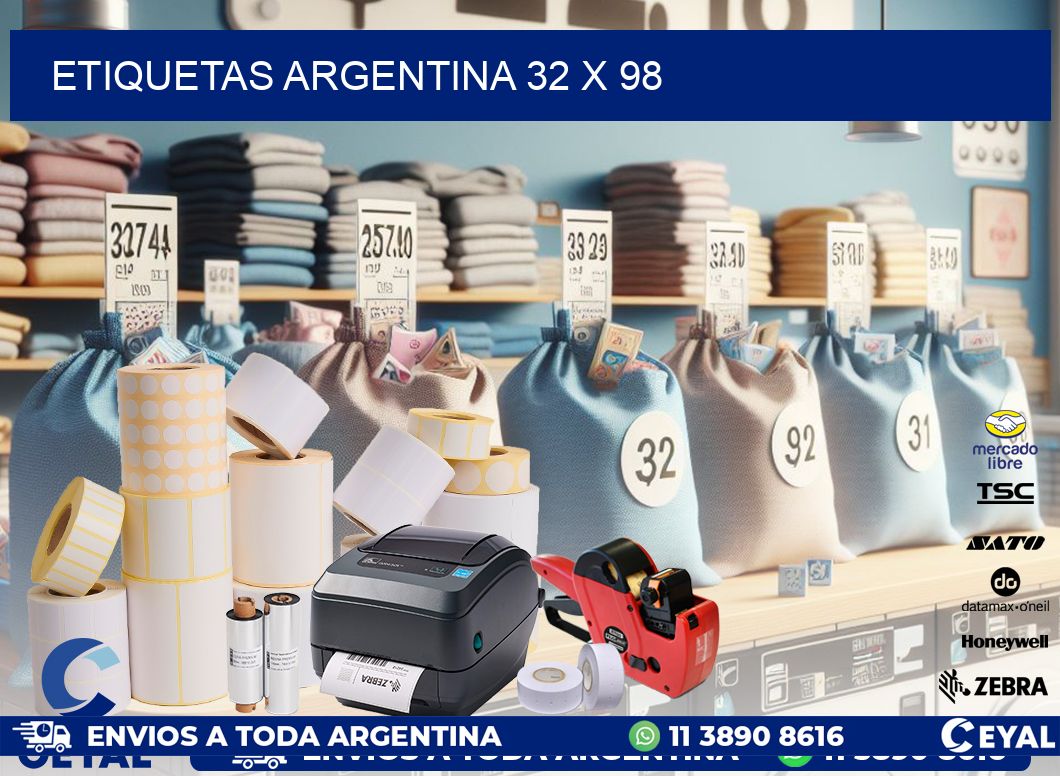 etiquetas argentina 32 x 98