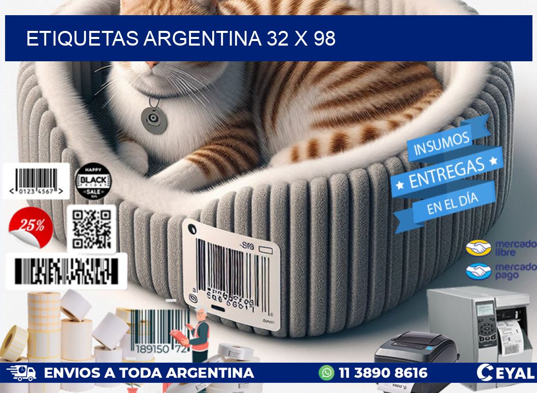 etiquetas argentina 32 x 98