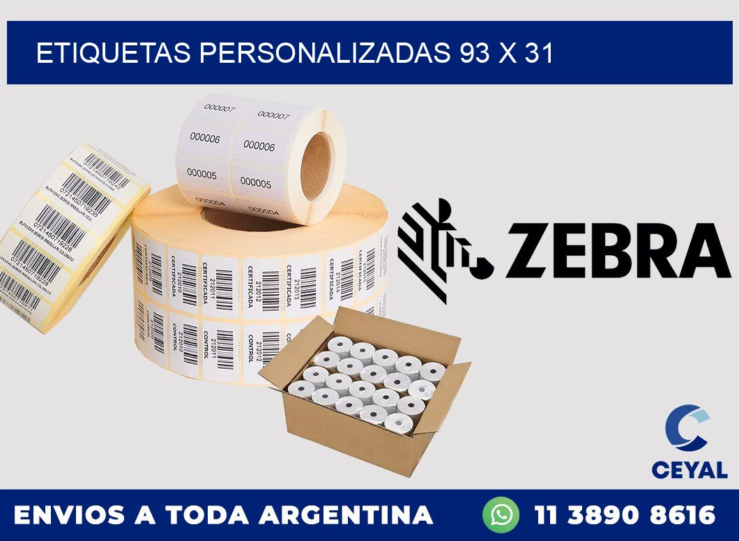 etiquetas personalizadas 93 x 31