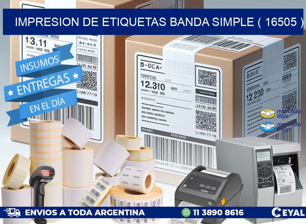 impresion de etiquetas banda simple ( 16505 )