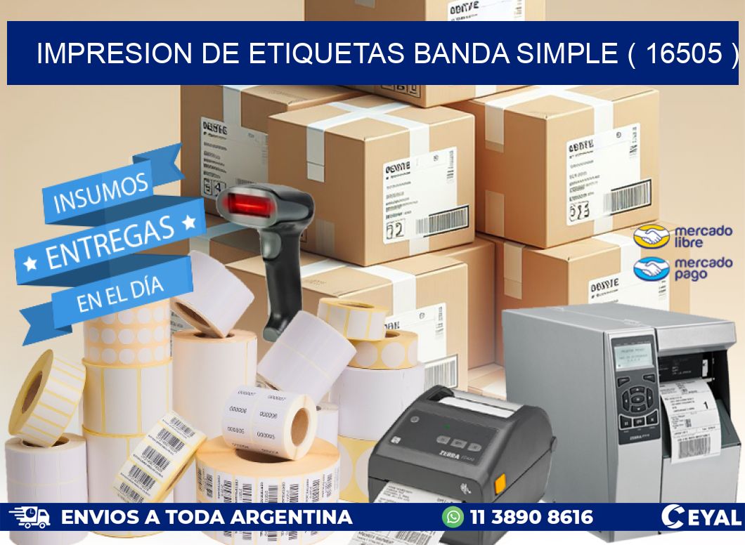 impresion de etiquetas banda simple ( 16505 )