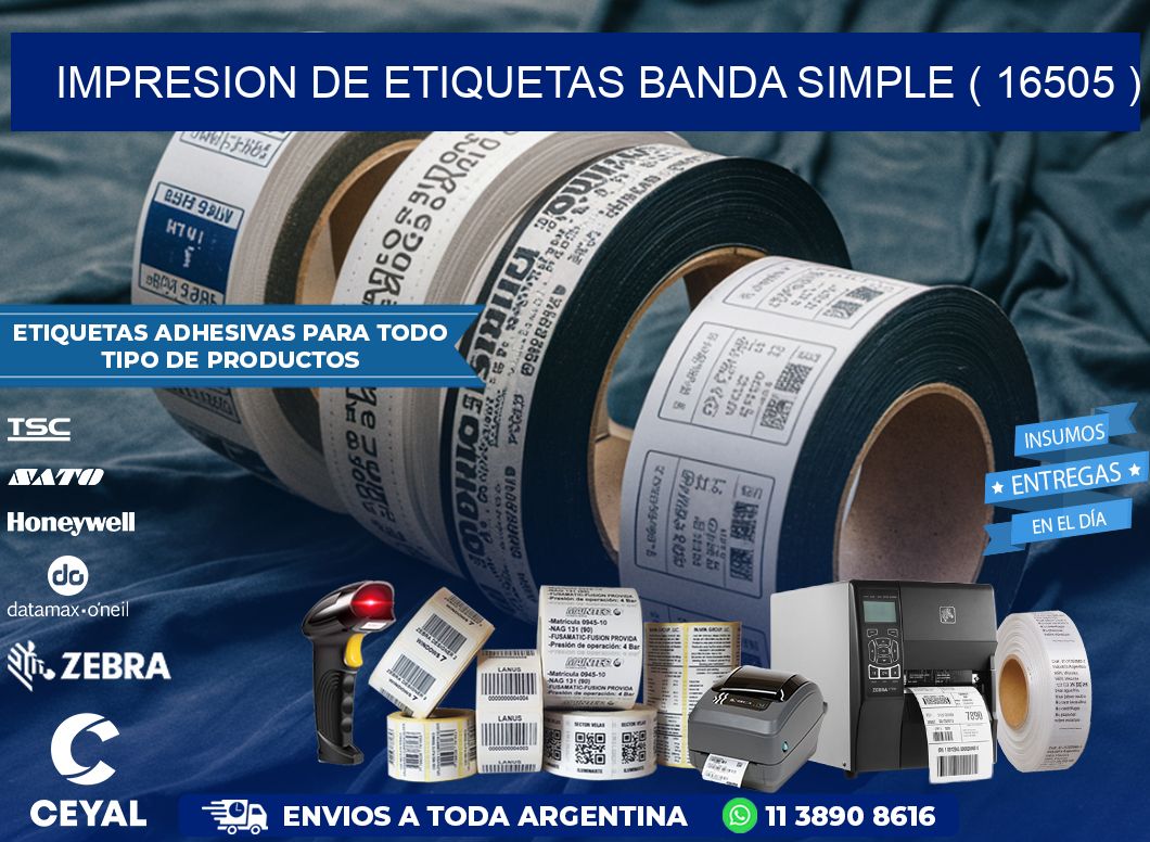 impresion de etiquetas banda simple ( 16505 )