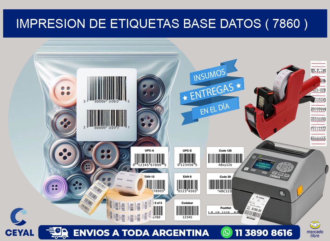 impresion de etiquetas base datos ( 7860 )
