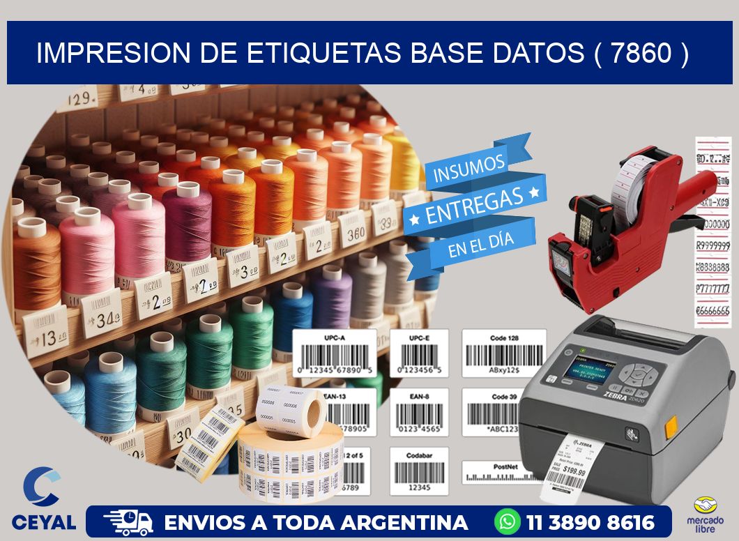 impresion de etiquetas base datos ( 7860 )