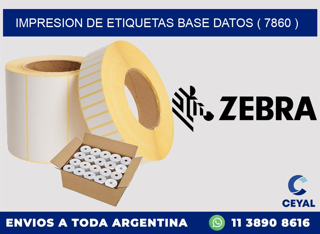 impresion de etiquetas base datos ( 7860 )