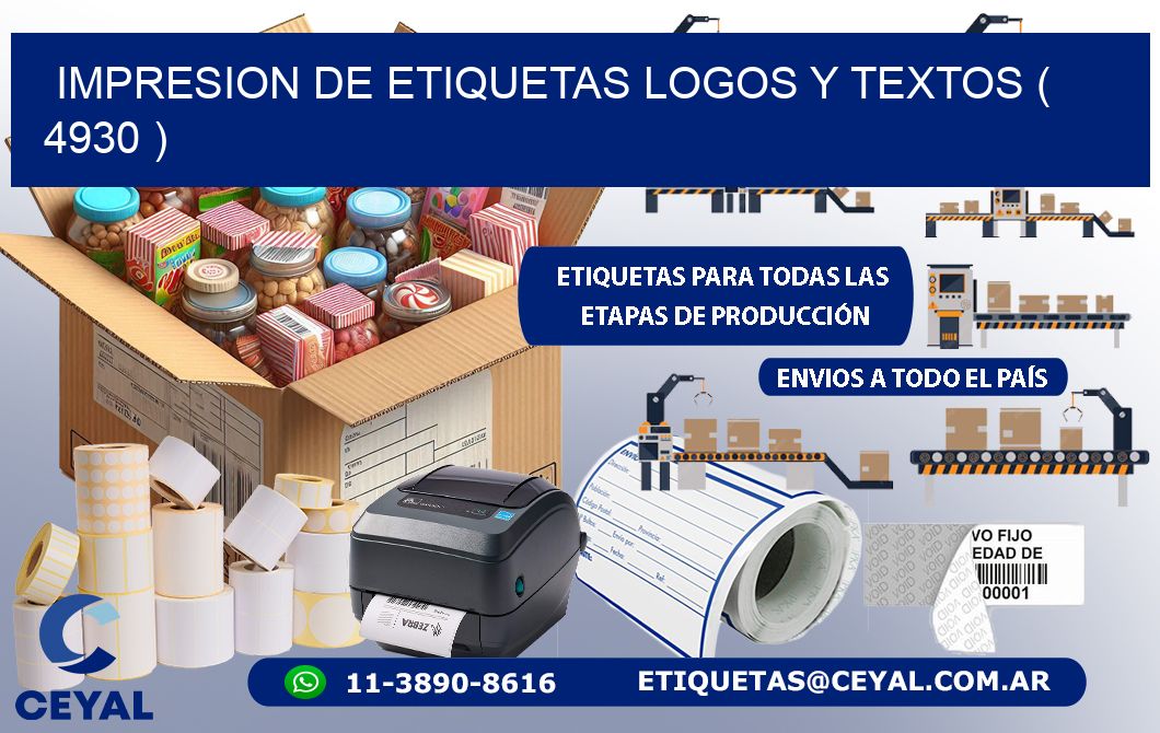 impresion de etiquetas logos y textos ( 4930 )