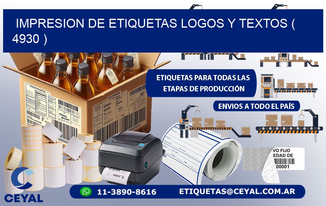 impresion de etiquetas logos y textos ( 4930 )