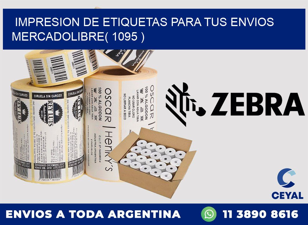 impresion de etiquetas para tus envios mercadolibre( 1095 )