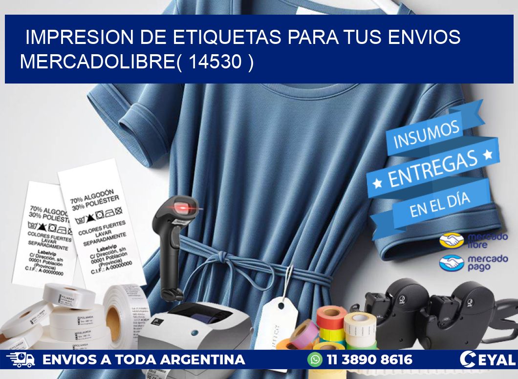 impresion de etiquetas para tus envios mercadolibre( 14530 )