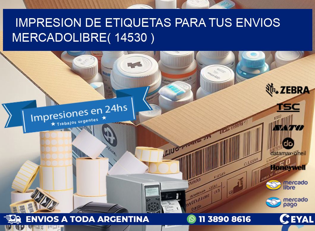 impresion de etiquetas para tus envios mercadolibre( 14530 )