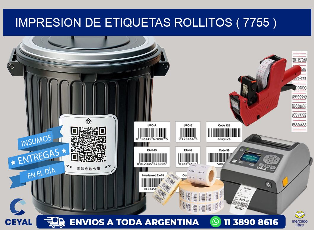 impresion de etiquetas rollitos ( 7755 )