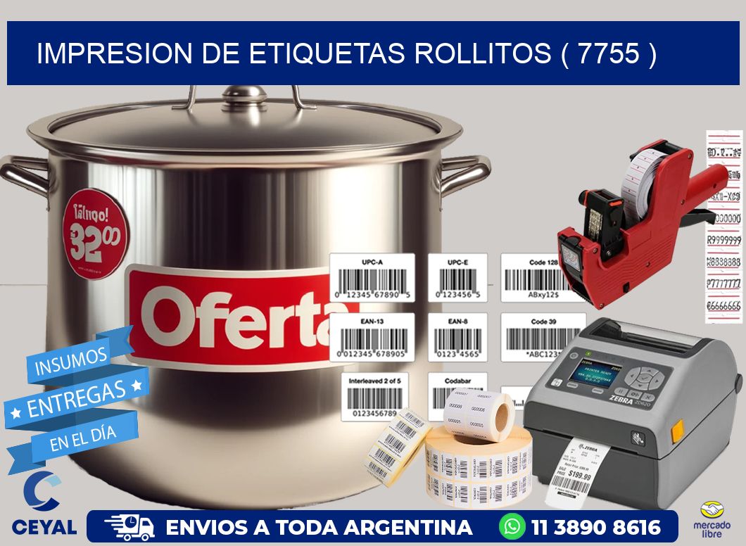impresion de etiquetas rollitos ( 7755 )