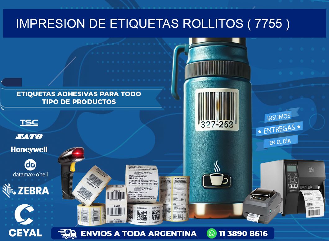 impresion de etiquetas rollitos ( 7755 )