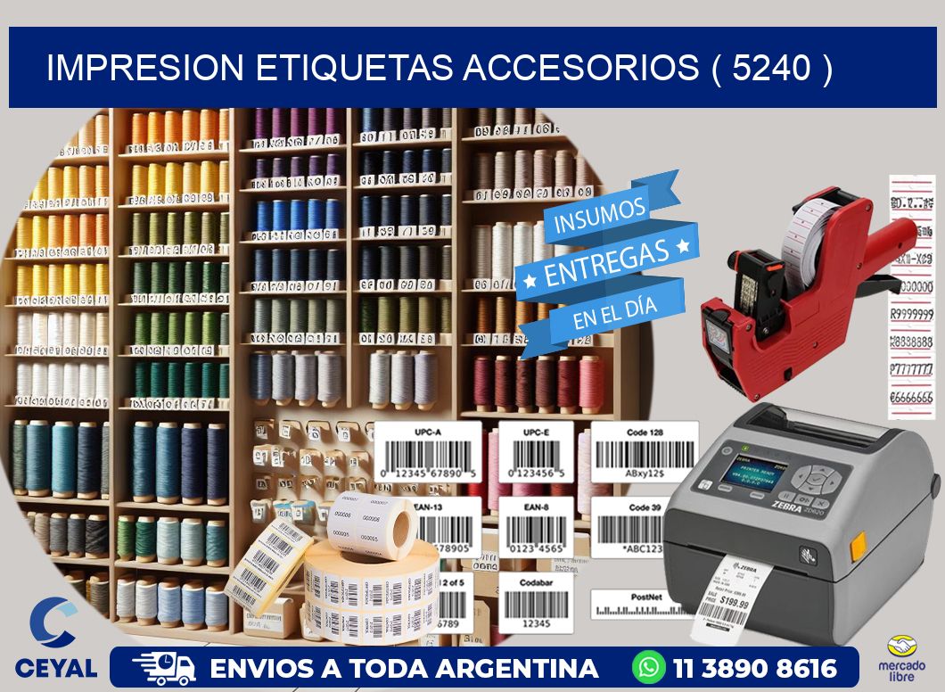 impresion etiquetas accesorios ( 5240 )