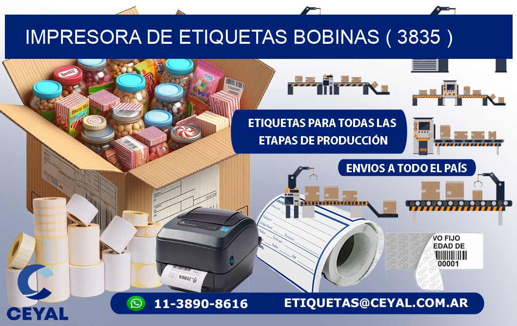 impresora de etiquetas bobinas ( 3835 )