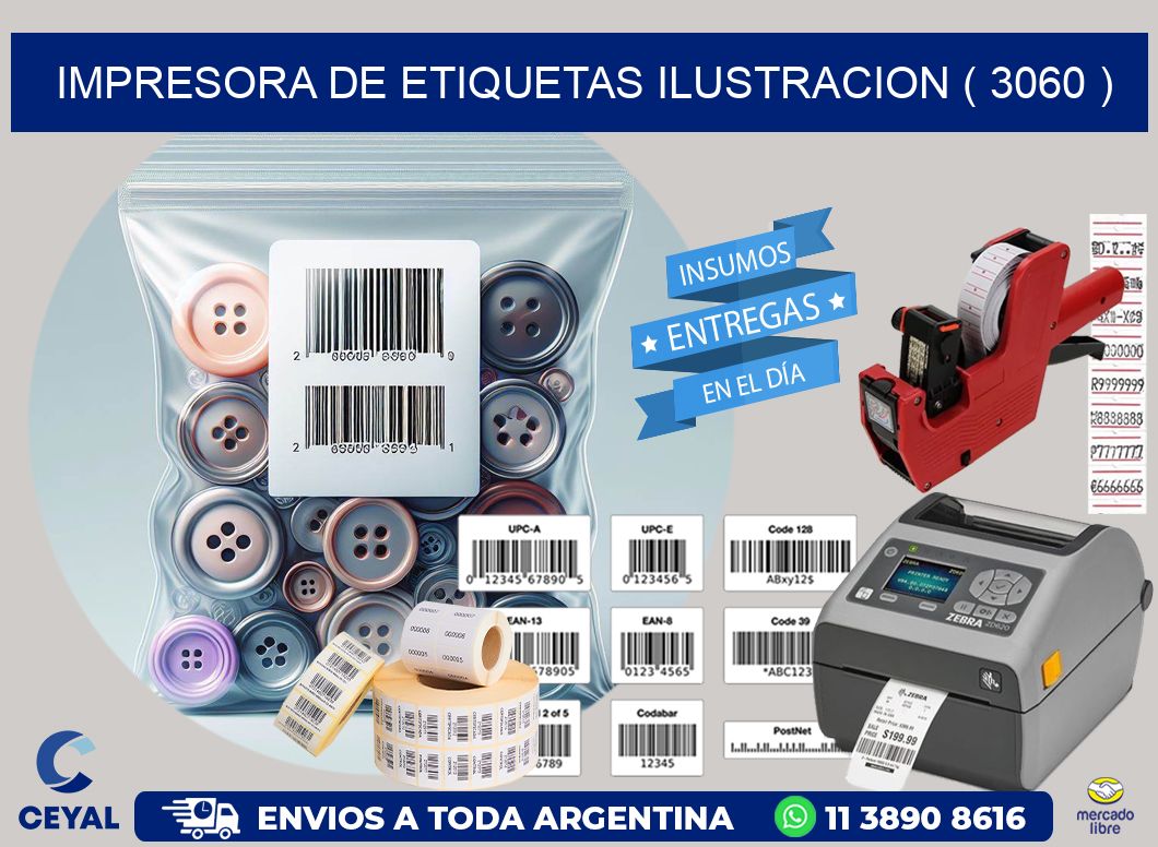 impresora de etiquetas ilustracion ( 3060 )