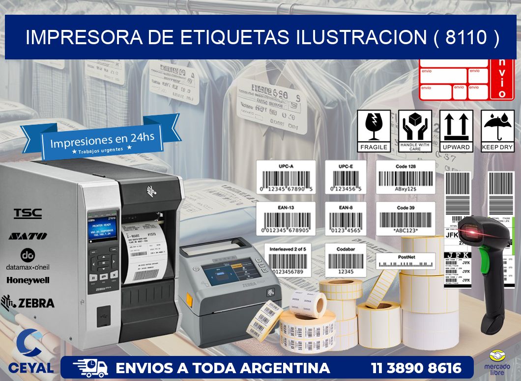 impresora de etiquetas ilustracion ( 8110 )