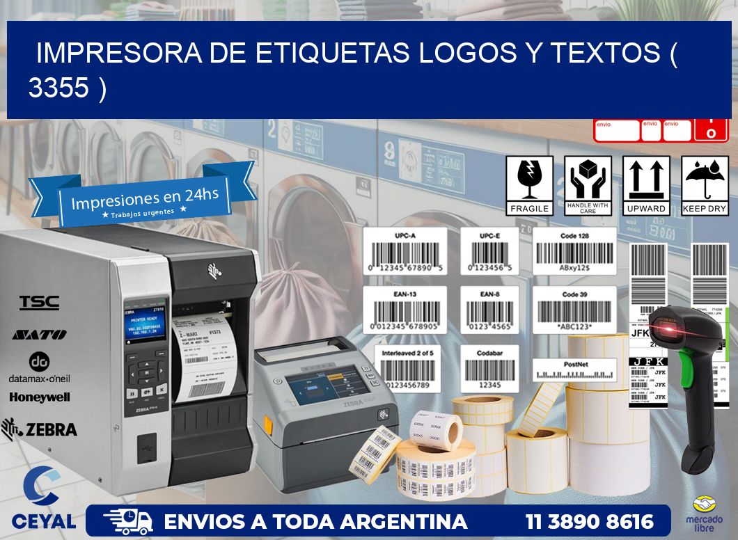 impresora de etiquetas logos y textos ( 3355 )