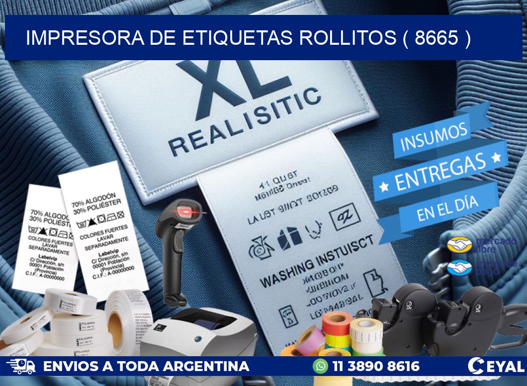 impresora de etiquetas rollitos ( 8665 )