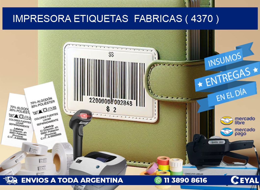 impresora etiquetas  fabricas ( 4370 )