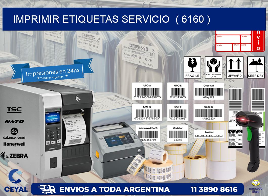 imprimir etiquetas servicio  ( 6160 )