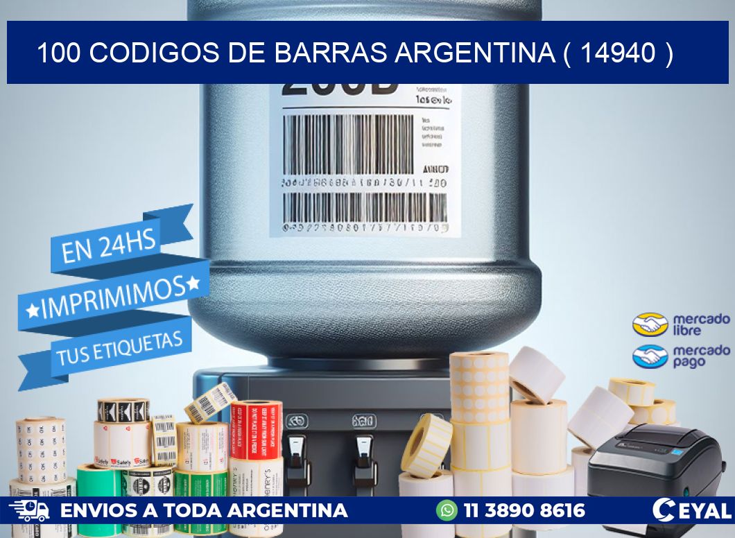 100 codigos de barras argentina ( 14940 )