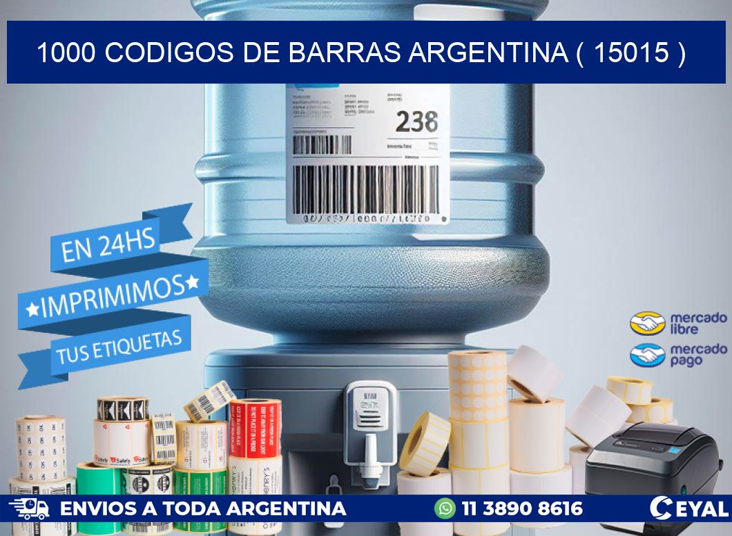 1000 codigos de barras argentina ( 15015 )